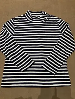 UNIQLOユニクロ　ハイネックカットソー ボーダー　フリース　130cm