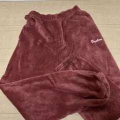 Dautou フリース パジャマセット バーガンディ