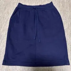 UNIQLO ネイビー タイトスカート スリット入り
