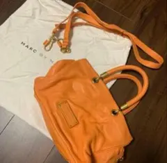 MARC BY MARCJACOBS レザー　オレンジ　ショルダーバッグ　トート