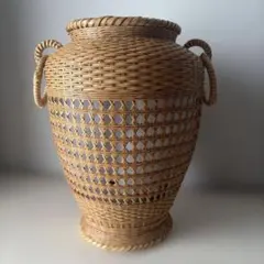 ♪時代の細竹編みの大型花器　高さ48㌢ ♪時代の細竹編みの大型花器 高さ48㌢ - メルカリ