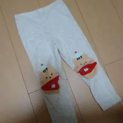 一度のみ使用☆シンプルフリー☆アニマルネコレギンスパンツ　りんご　ミモランド