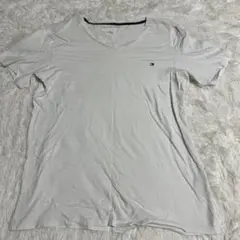 TOMMY HILFIGER ホワイト Vネック Tシャツ Mサイズ