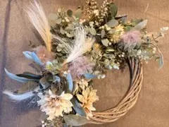 リースブーケ　ウェディング　造花　30cm