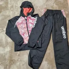 umbro ウィンドブレーカー 上下セット 黒/ピンク