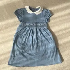 マムエモア　水色 襟付きワンピース 95