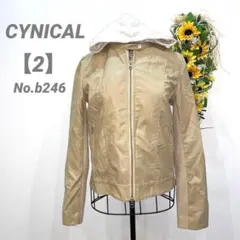シニカル CYNICAL フェイクレザージャケット　2/M フード取り外し可能