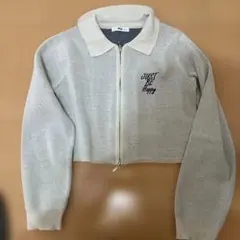 WEGO ベージュ ジップアップニット