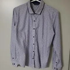 ブリックハウス　ストライプ 長袖シャツ ボタン付き