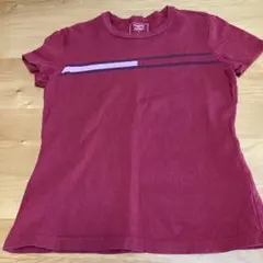 tommy jeans ワインレッド Tシャツ S