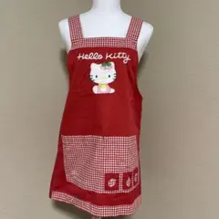 Hello Kitty エプロン レッド チェック　レトロのサムネイル
