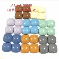 春色 カボション 32個セット スクエア パーツ パステルカラー 四角