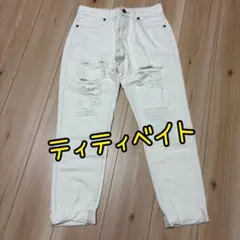 titivate☆ホワイト ダメージデニムパンツのサムネイル