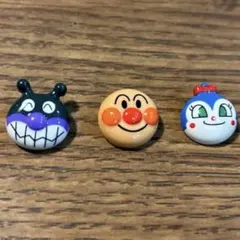 【セット価格】アンパンマン ボタン 髪ゴムパーツ 3種