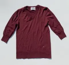 Mila Owen 七分袖　Vネック　ニット　100％　PURE　WOOL　F