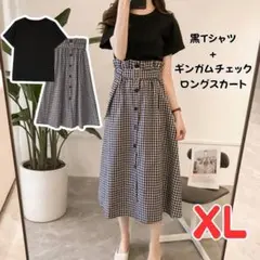 【最終値下げ中】大きいサイズチェック柄 半袖 Tシャツギンガムチェック