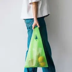 【新品未使用】DEAN & DELUCA ショッピングバッグ　ライムグリーン