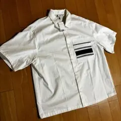 H&M オーバーサイズ半袖シャツ ボーダーポケットのサムネイル
