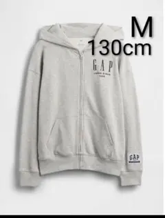 【新品・M・130㎝】GAP 30th ヴィンテージソフトロゴジップアップパーカ