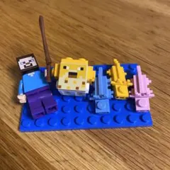 LEGO Minecraft スティーブ、フグとウーパールーパー