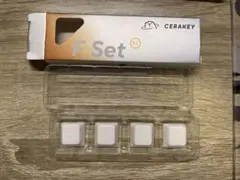 Cerakey セラミックキーキャップ ホワイトクレイズド