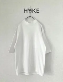 HYKE ハイク 半袖 モックネック Tシャツ ホワイトのサムネイル