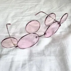 ディズニー　サングラス　ミッキー型　ピンク　ハート模様