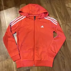 adidas ジップアップパーカー オレンジ J150