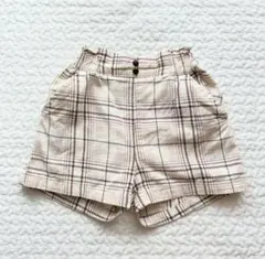 【100cm】アプレレクール チェック柄ショートパンツ