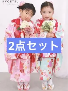 七五三 3歳 被布セット 赤 白 桜柄 和装小物一式 - メルカリ