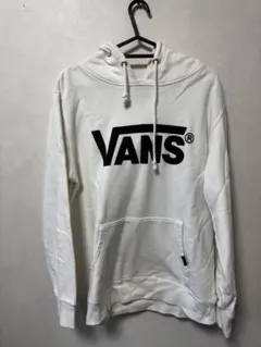 VANS ホワイト フード付きパーカー