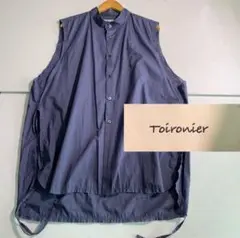 Toironier サックスブルー ノースリーブシャツ ロングベスト ベスト Fのサムネイル