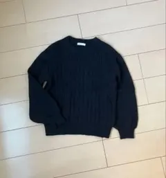 ケーブルニット セーター　黒　DRESKIP ドレスキップ　Mサイズ　トレーナー