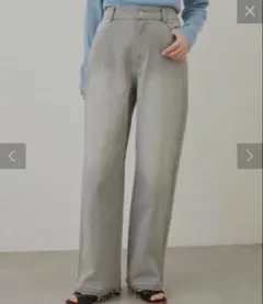 Kastane ハイウエストストレートデニム　グレー　1