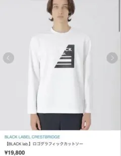 [値下げ]BURBERRYブラックレーベル ロゴグラフィックカットソー 長袖 M