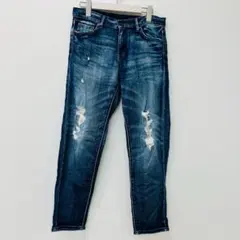 【a0205】UNIQLO ダメージデニム 24 XS メンズ