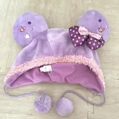 ディズニー ファンキャップ パープル ミニー ディズニー ファンキャップ ミニーちゃん 紫 - メルカリ