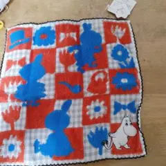 ムーミン ミニタオル ハンカチ チェック柄