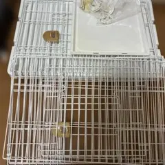 猫ケージ 2段　ホワイト　アイリスオーヤマのサムネイル