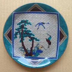 九谷焼　角福　大皿　松竹鶴 九谷焼 大皿 絵皿 飾り皿 角福 松・竹• 鶴 - メルカリ