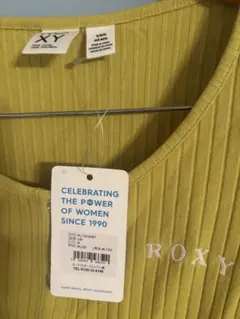 ROXY リブ編み長袖Tシャツ M イエロー