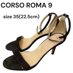 CORSO ROMA 9 PLST別注 本革 スエードサンダル35黒