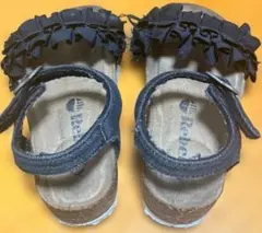 Reberty 黒 リボンサンダル　16cm