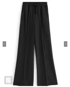 GRLセンターピンタックスウェットセミフレアパンツ［pm473］