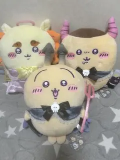 ちいかわてんし♡あくまBIGぬいぐるみ うさぎ くりまんじゅう シーサー セット