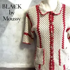 BLACK BY MOUSSY レディースクロシェカーディガン コットン 半袖のサムネイル