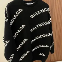 着画有り　BALENCIAGA ロゴ総柄セーターのサムネイル