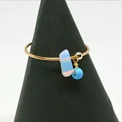 ◆一点もの◆ リング シンセティックオパール×ターコイズ