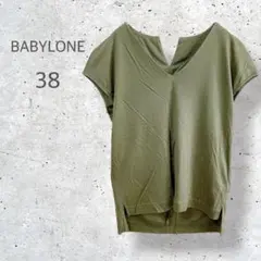 【BABYLONE】　Vネック　フレンチスリーブ　半袖カットソー　金チェーンのサムネイル