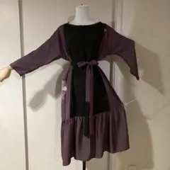 着物リメイク　色留袖　黒留袖　バイカラーワンピース2